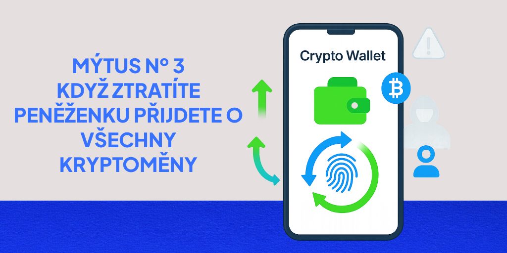 Mýtus 3: Když ztratíte peněženku, přijdete o všechny kryptoměny